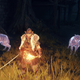 An Elden Ring screenshot depicting my Tarnished Samurai rolling deep with the ghostly wolf pack.